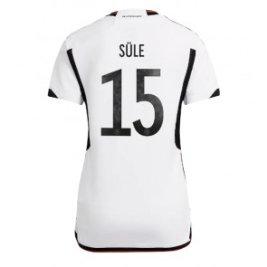Tyskland Niklas Sule #15 kläder Kvinnor VM 2022 Hemmatröja Kortärmad
